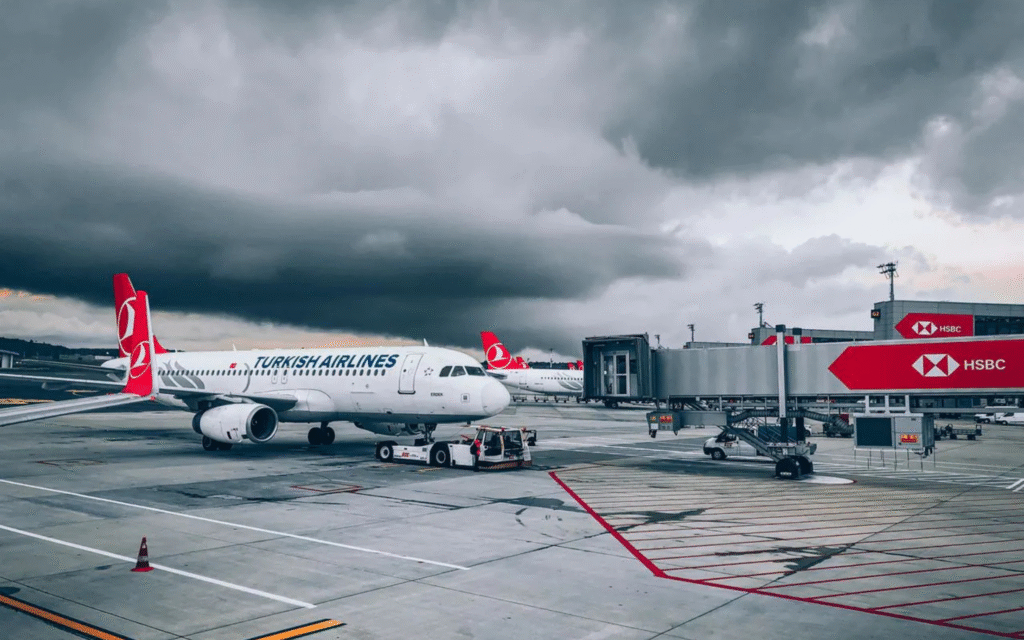 Ein Flugzeug der Fluggesellschaft Turkish Airlines