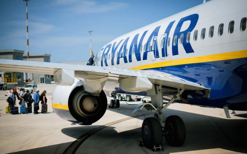 A Ryanair airplane