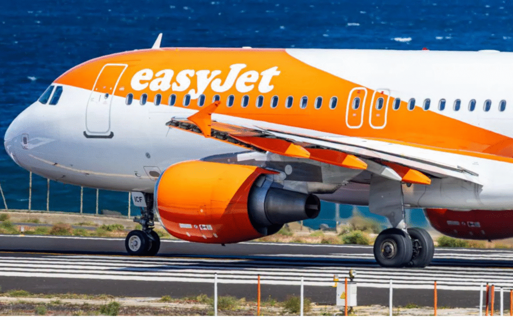 An easyJet airplane