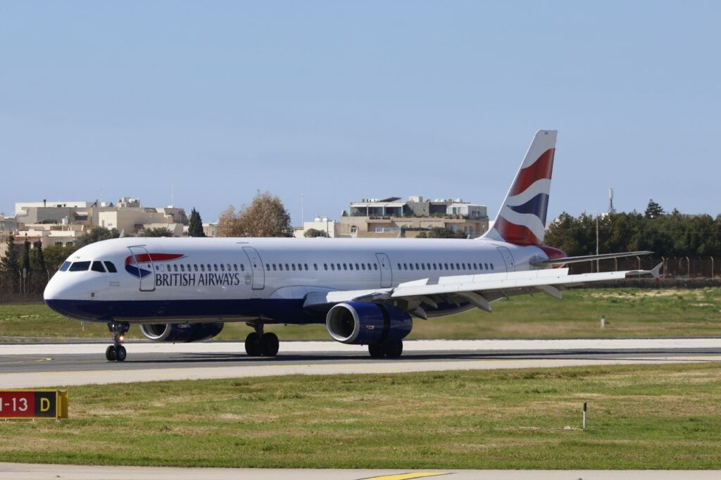 A British Airways airplane