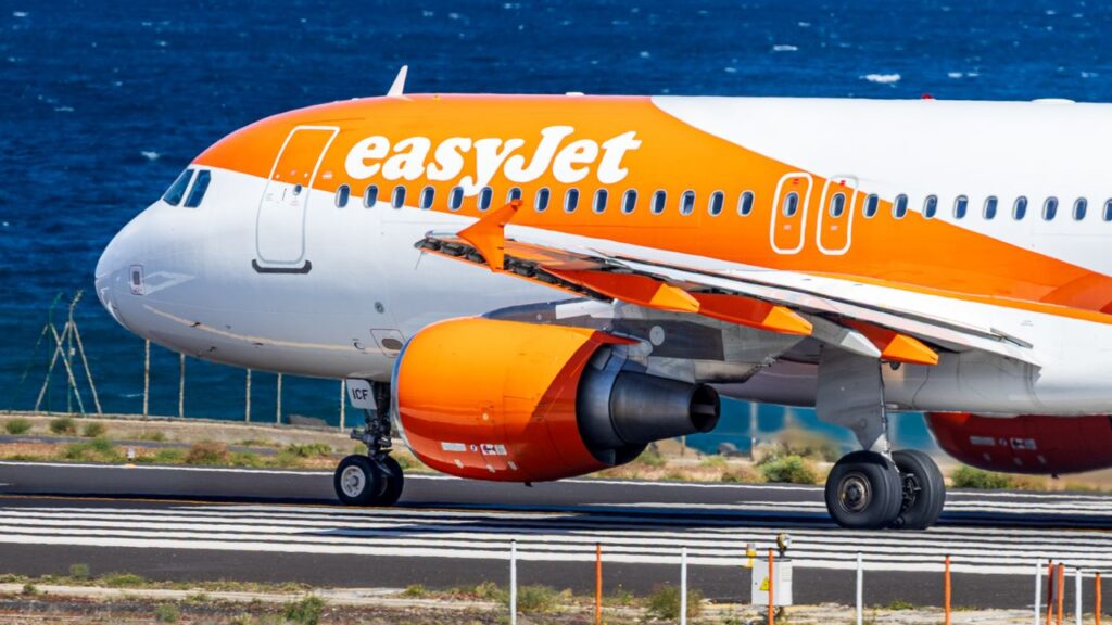 An easyJet airplane