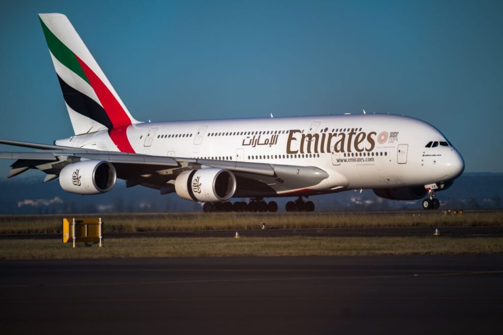 An Emirates airplane