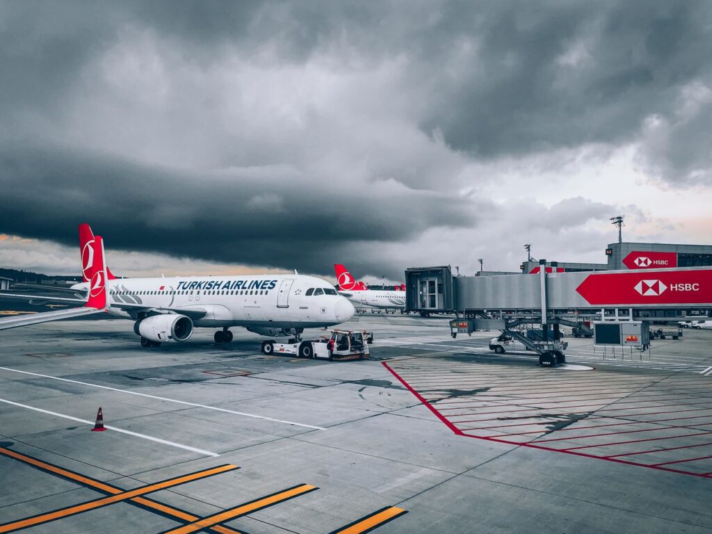 A Turkish Airlines airplane